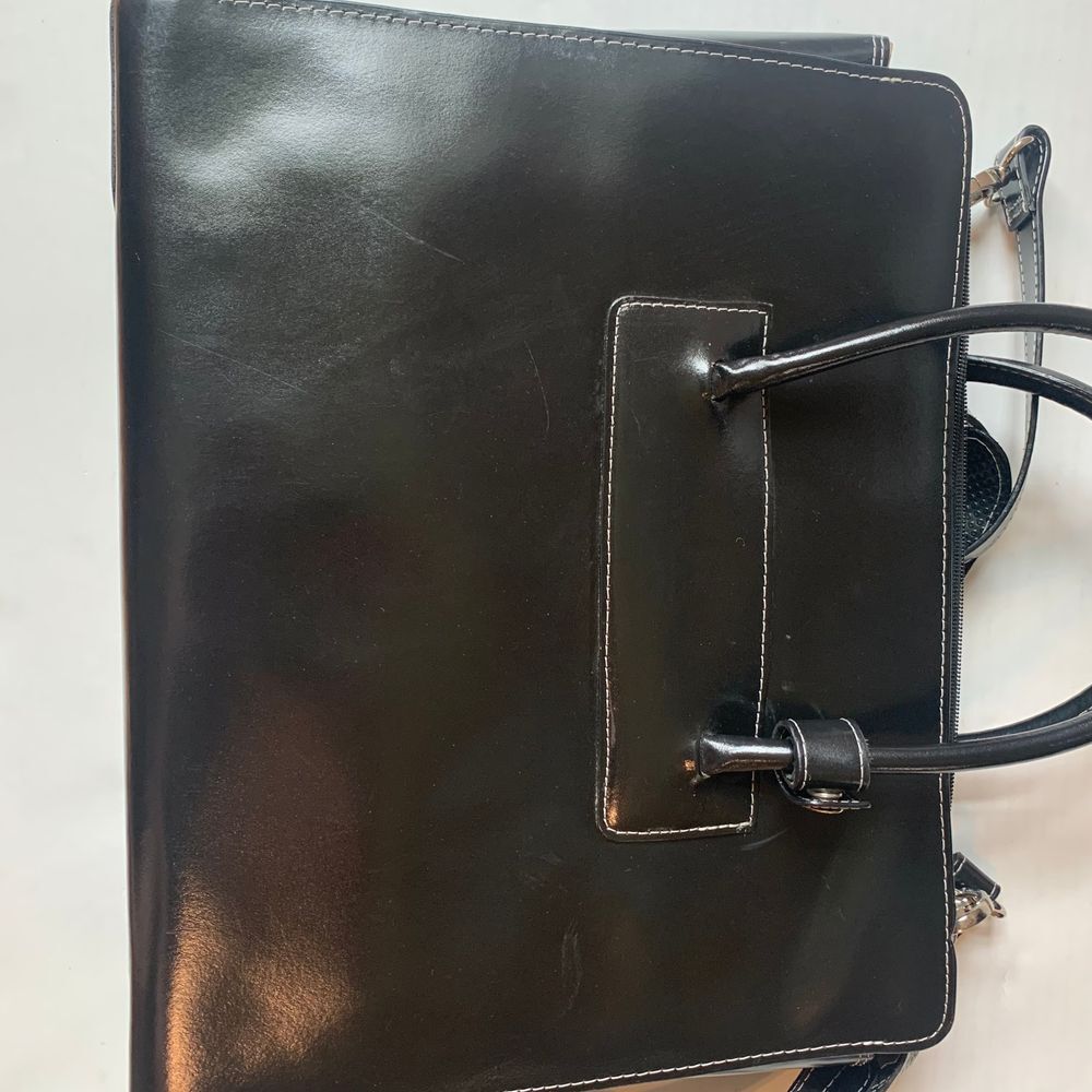McKlein USA Lake Forest Black Top Grain Cowhide Leather Women's Laptop Briefcase - Picture 15 of 16
